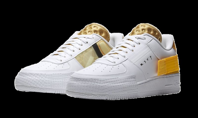Air Force 1 Low Drop Tyyppi Valkoinen Kullakeltainen