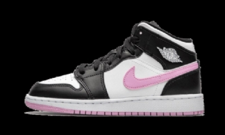 Air Jordan 1 Keskinvalkoinen Musta Vaalea Arktinen Pinkki