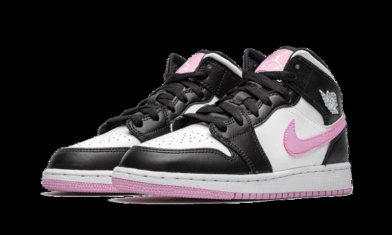 Air Jordan 1 Keskinvalkoinen Musta Vaalea Arktinen Pinkki