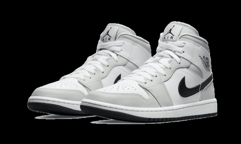 Air Jordan 1 Keskinvalkoinen Vaaleen Savuharmaa