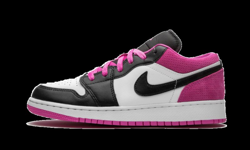 Air Jordan 1 Low Black Active Fuchsia