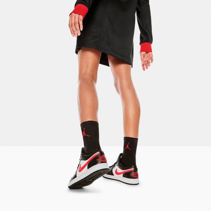 Air Jordan 1 Low Black Siren Punainen