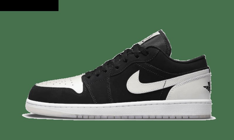 Air Jordan 1 Low Black White Diamond