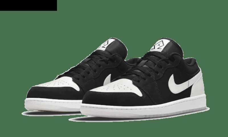 Air Jordan 1 Low Black White Diamond