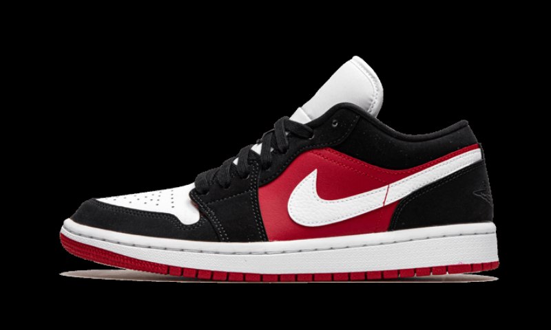 Air Jordan 1 Low Black White Gym Red