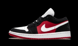 Air Jordan 1 Low Black White Gym Red
