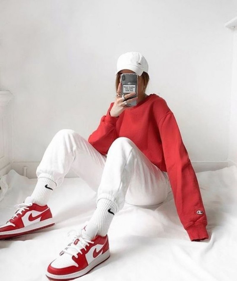 Air Jordan 1 Low Gym Punainen Valkoinen
