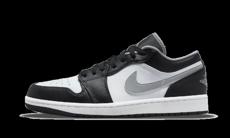 Air Jordan 1 Low Musta Valkoinen Hiukasharmaa
