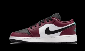Air Jordan 1 Low Se Tumma Puurikari Musta Roma Vihreä
