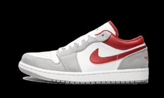 Air Jordan 1 Low Se Vaalea Savuharmaa Gym Punainen