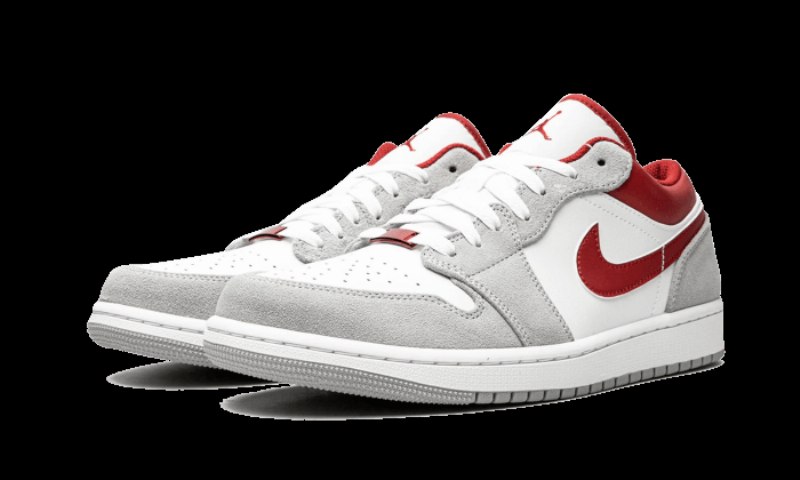 Air Jordan 1 Low Se Vaalea Savuharmaa Gym Punainen