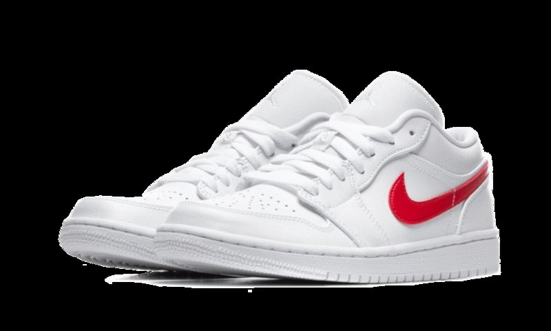 Air Jordan 1 Low White University Red