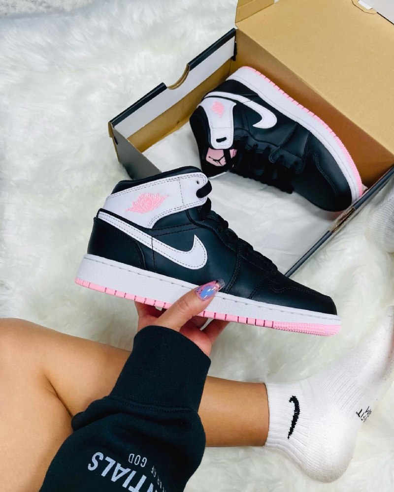 Air Jordan 1 Mid Arctic Pink Black