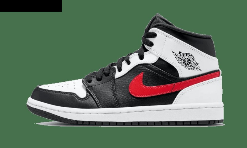 Air Jordan 1 Mid Black Chile Punainen Valkoinen