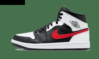 Air Jordan 1 Mid Black Chile Punainen Valkoinen