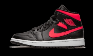 Air Jordan 1 Mid Black Siren Punainen