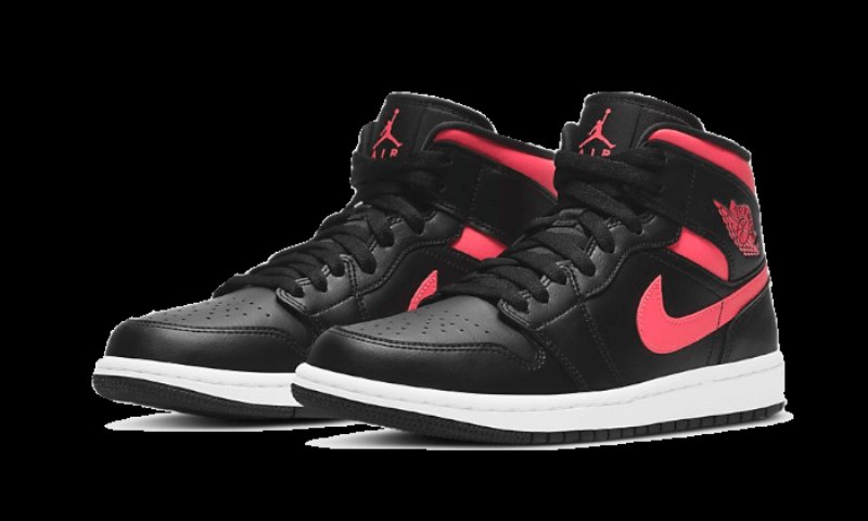 Air Jordan 1 Mid Black Siren Punainen