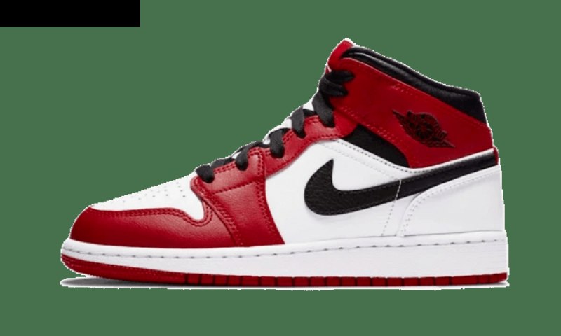 Air Jordan 1 Mid Chicago Valkoinen
