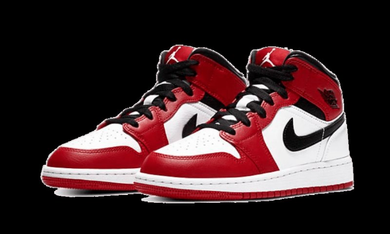 Air Jordan 1 Mid Chicago Valkoinen