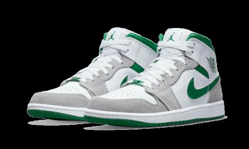 Air Jordan 1 Mid Gray Green