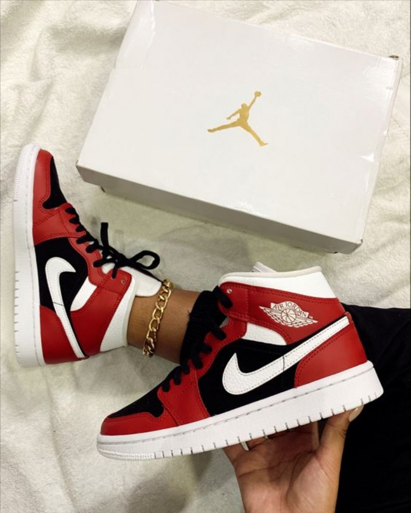 Air Jordan 1 Mid Gym Punainen Musta