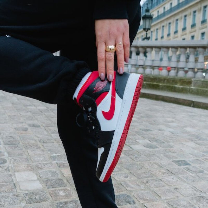 Air Jordan 1 Mid Gym Punainen Mustavalkoinen