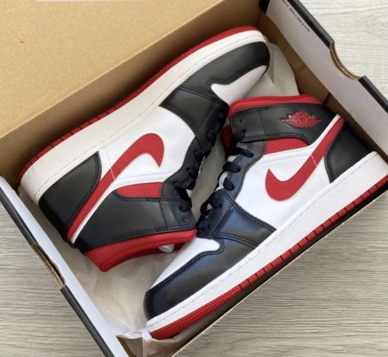 Air Jordan 1 Mid Gym Punainen Mustavalkoinen