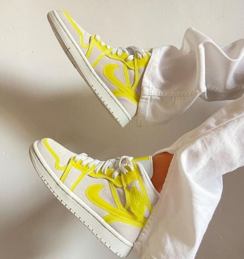 Air Jordan 1 Mid Lx Opti Keltainen