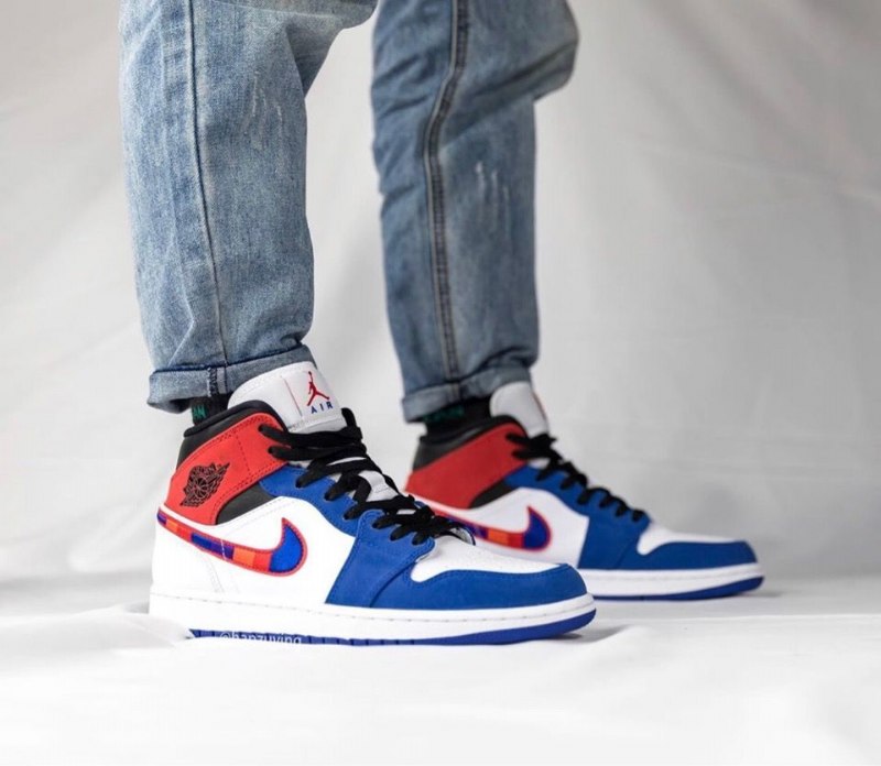 Air Jordan 1 Mid Multicolor Swoosh