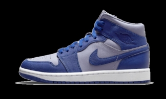 Air Jordan 1 Mid Se Rauta Purpre Deep Royal