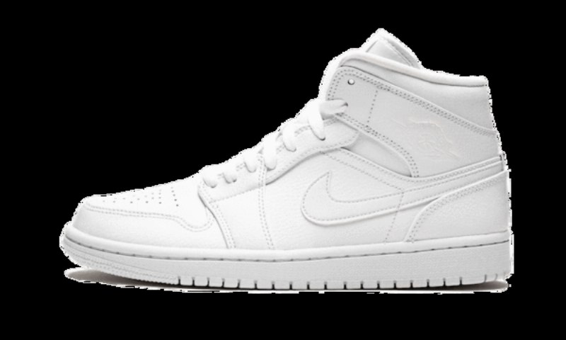 Air Jordan 1 Mid Triple Valkoinen