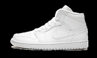 Air Jordan 1 Mid Triple Valkoinen