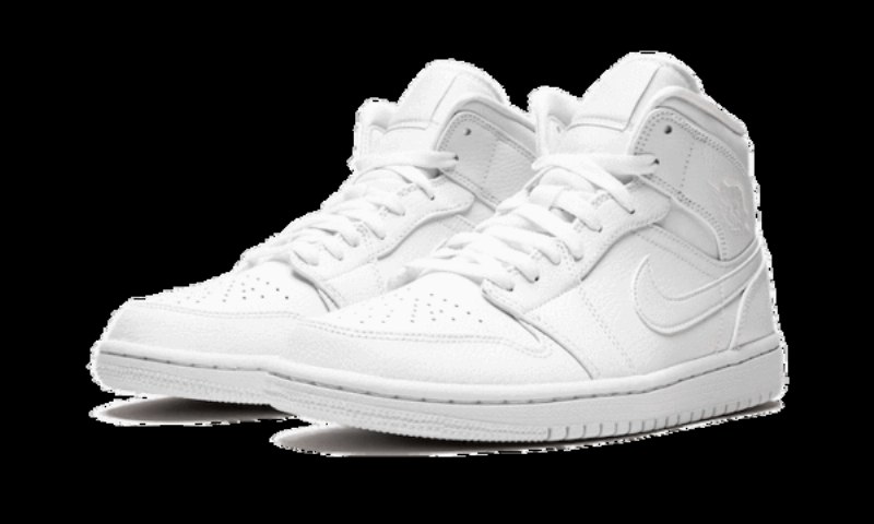 Air Jordan 1 Mid Triple Valkoinen