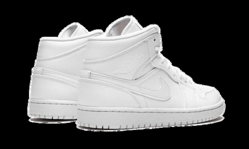 Air Jordan 1 Mid Triple Valkoinen