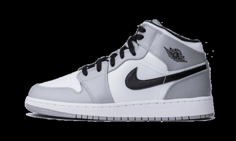 Air Jordan 1 Mid Vaalea Savun Harmaa