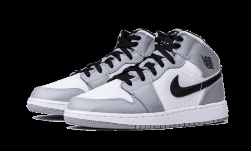 Air Jordan 1 Mid Vaalea Savun Harmaa