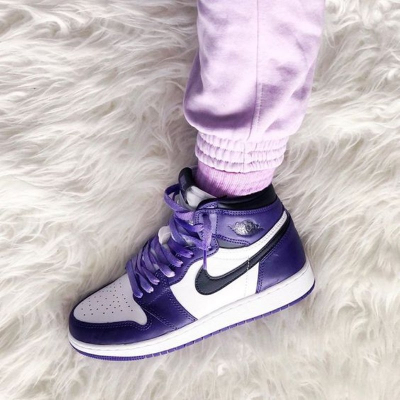 Air Jordan 1 Retro High Og Court Purple Valkoinen