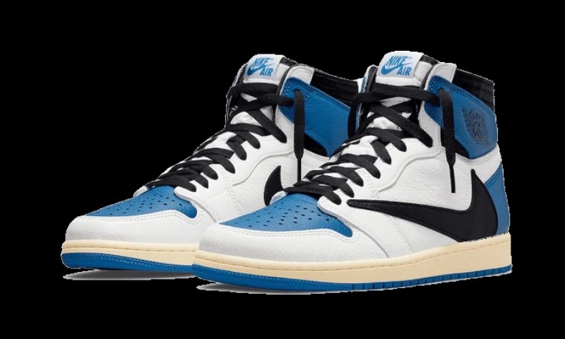 Air Jordan 1 Retro High Og Sp Travis Scott Fragment Military Blue