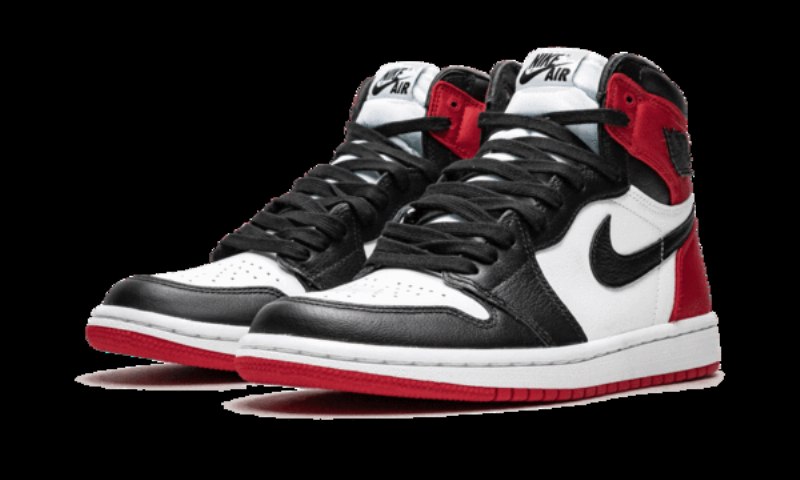 Air Jordan 1 Retro Korkea Satiini Musta Toe