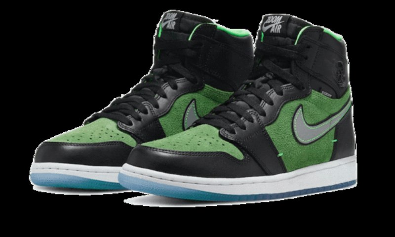 Air Jordan 1 Retro Korkea Zoom Musta Vihreä
