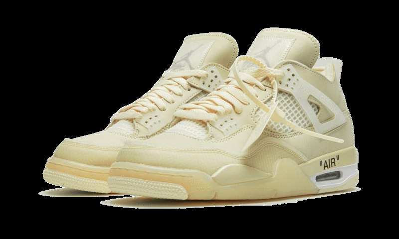 Air Jordan 4 Retro On-valkoinen Purje