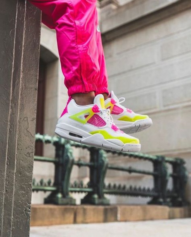Air Jordan 4 Retro White Lemon Pink