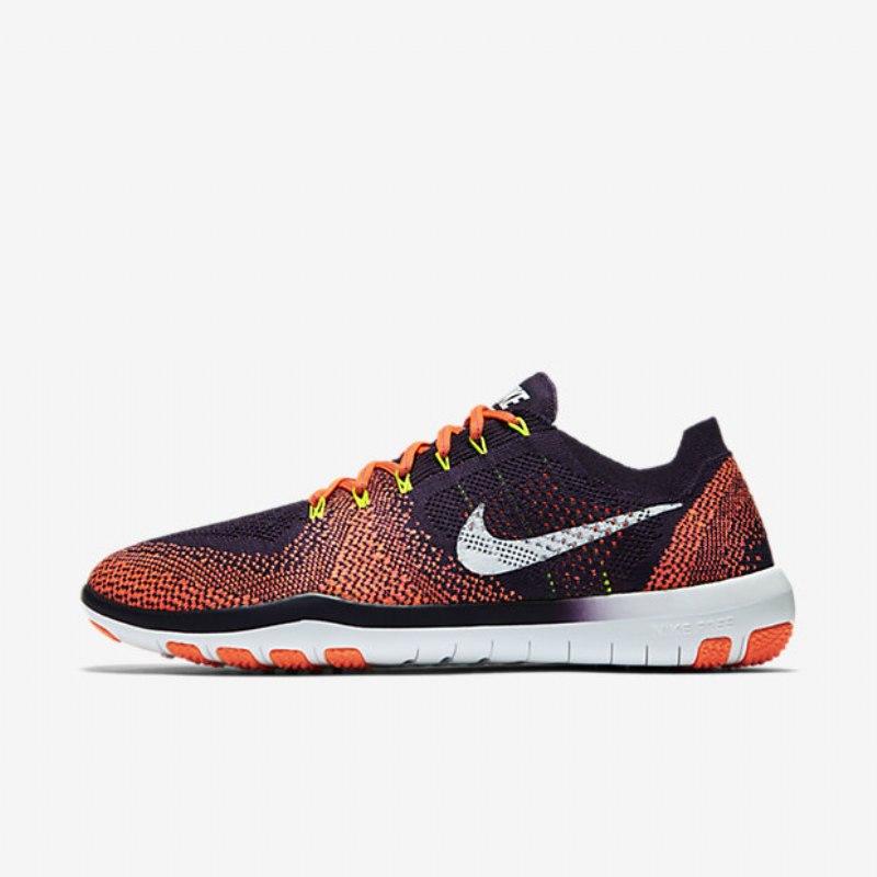Harjoituskengät Nike Free Focus Flyknit 2 Naiset Iso Purppura Kirkas Mango Volt White