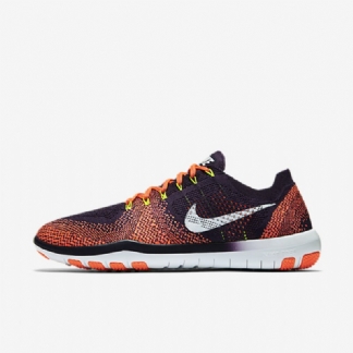 Harjoituskengät Nike Free Focus Flyknit 2 Naiset Iso Purppura Kirkas Mango Volt White