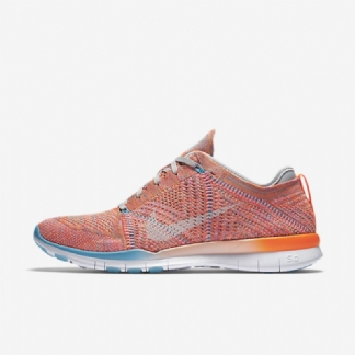 Harjoituskengät Nike Free Tr 5 Flyknit Naisten Total Orange Blue Gamma Pure Platinum White