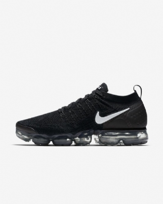 Juokseva Nike Air Vapormax Flyknit 2 Miesten Musta Tummanharmaa Metallinen Hopea Valkoinen