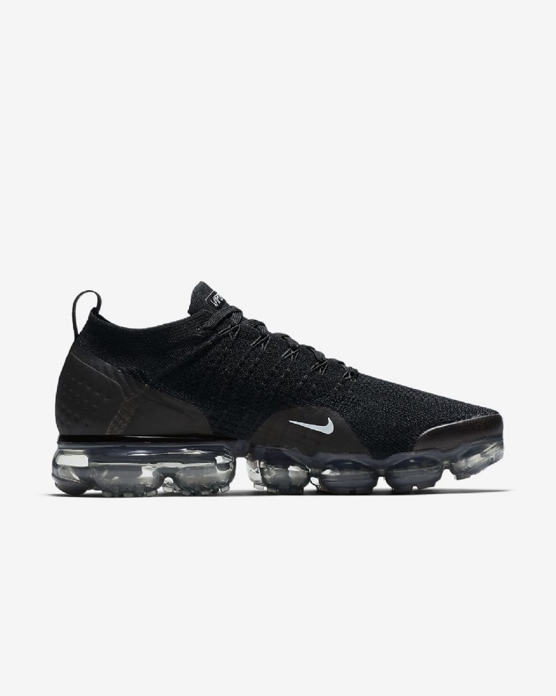 Juokseva Nike Air Vapormax Flyknit 2 Miesten Musta Tummanharmaa Metallinen Hopea Valkoinen