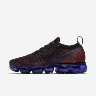 Juokseva Nike Air Vapormax Flyknit 2 Naisten Musta Punainen Team Sininen Juoksija Valkoinen