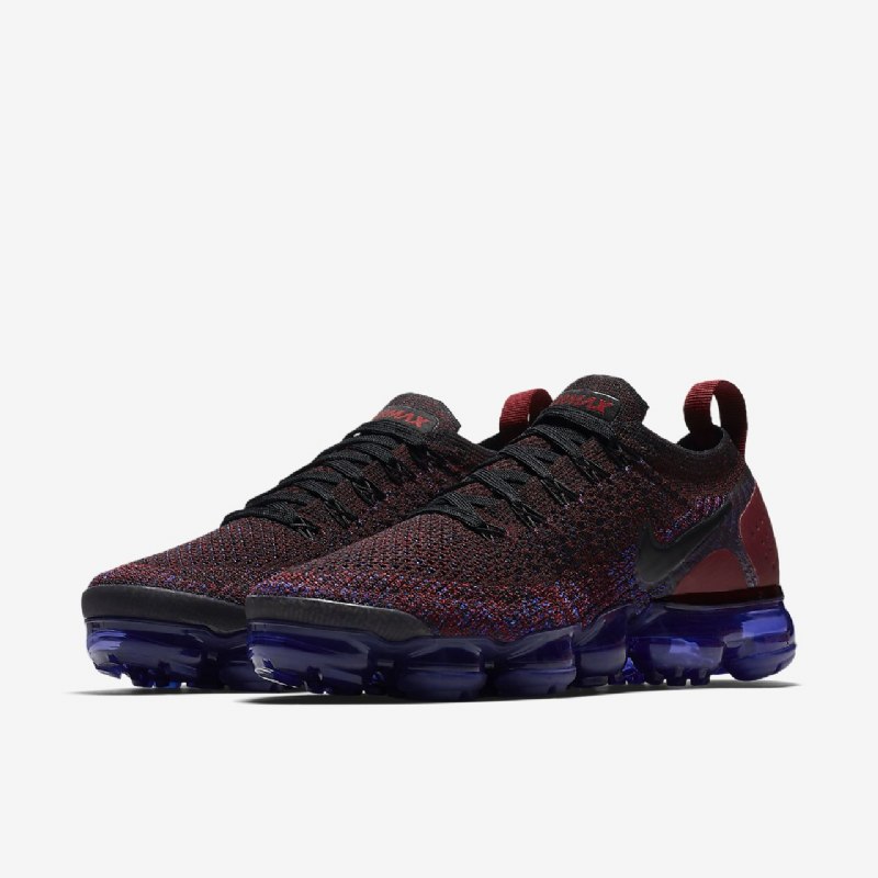 Juokseva Nike Air Vapormax Flyknit 2 Naisten Musta Punainen Team Sininen Juoksija Valkoinen