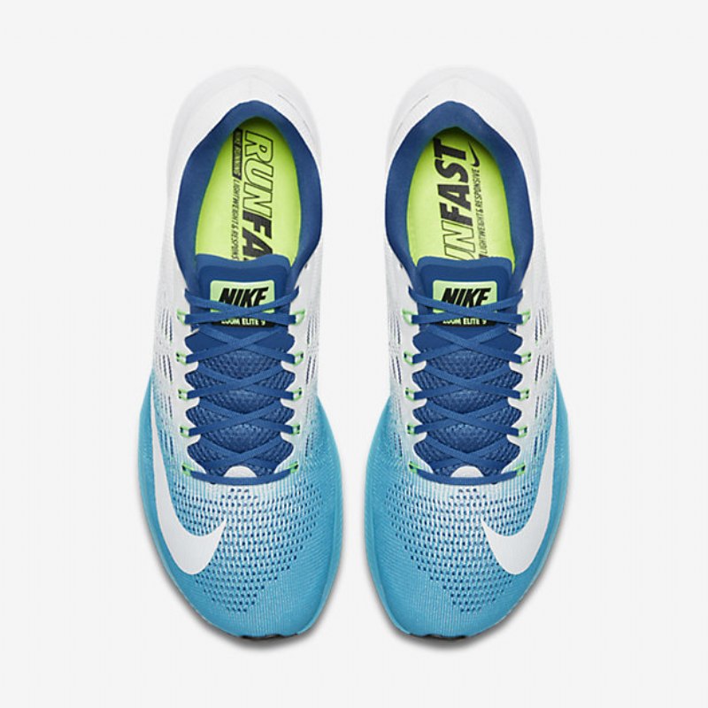 Juokseva Nike Air Zoom Elite Miesten 9 Sininen Kloori Teollisuuden Vihreä Rage White